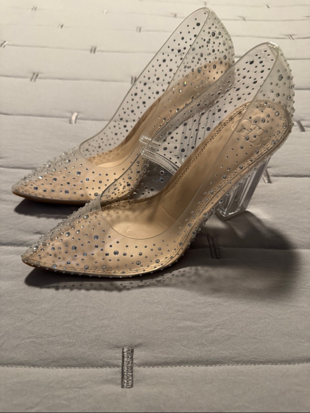 Gianni Bini Clear Crystal-Studded Pointed Heel